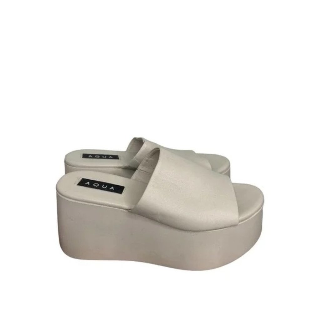 Aqua Gigi Platform Slide Sandals